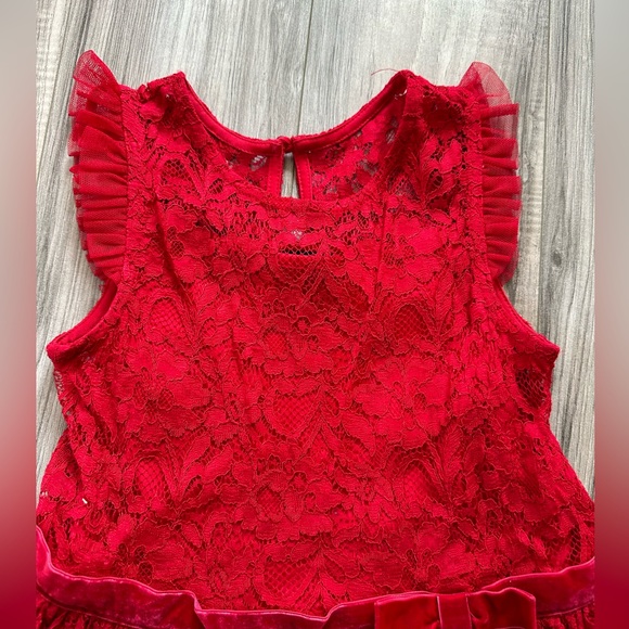Lilt Girls Holiday Lace Dress Christmas Special Event in Red Size 10/12 - Picture 5 of 7